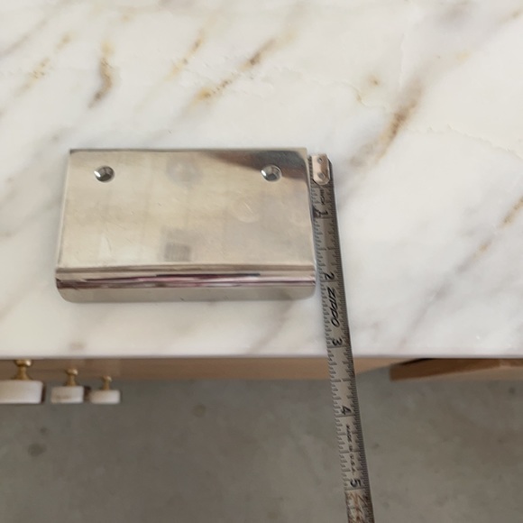 One 3.3/4” drawer pull 2 holes 2.1/4 deep stainles - Picture 2 of 3